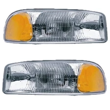 PAIR OF HEADLIGHTS FITS GMC SIERRA 3500 WT 2004 2005 2006 BY GM2503188 GM2502188