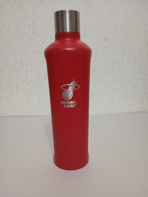 Miami Heat Red Tumbler Thermos Stainless Steel Travel Mug Basketball 12'' Tall