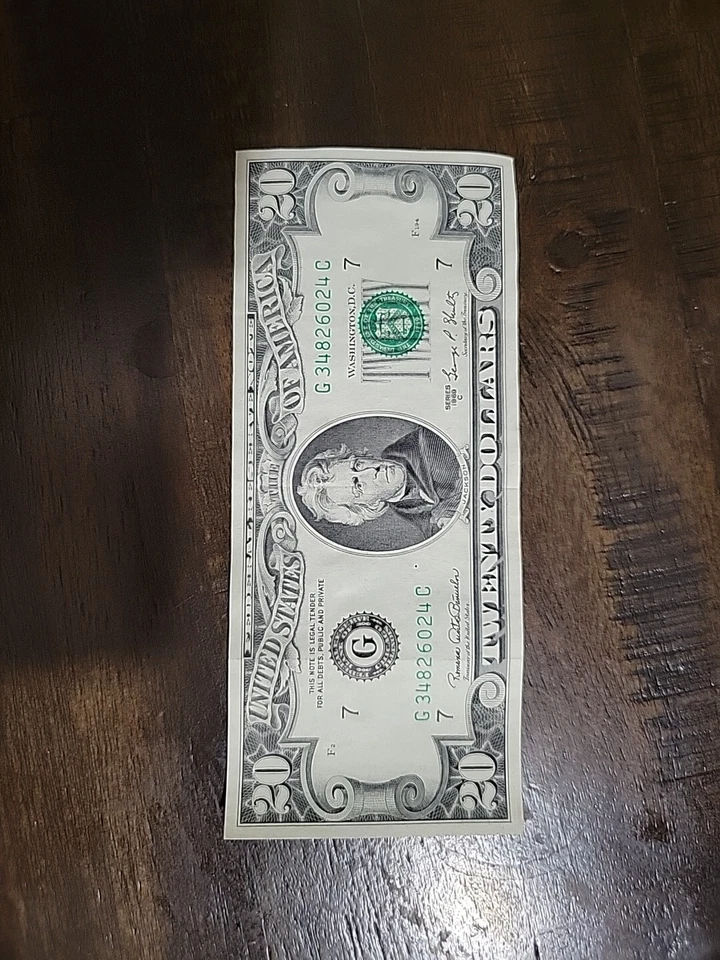 1969 C SERIES U.S. TWENTY DOLLAR $20 BILL  - Image 2 of 4