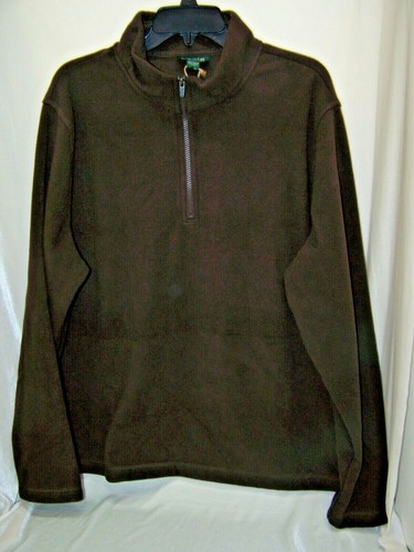 Zip Mock Neck Long Sleeve Shirt Brown 