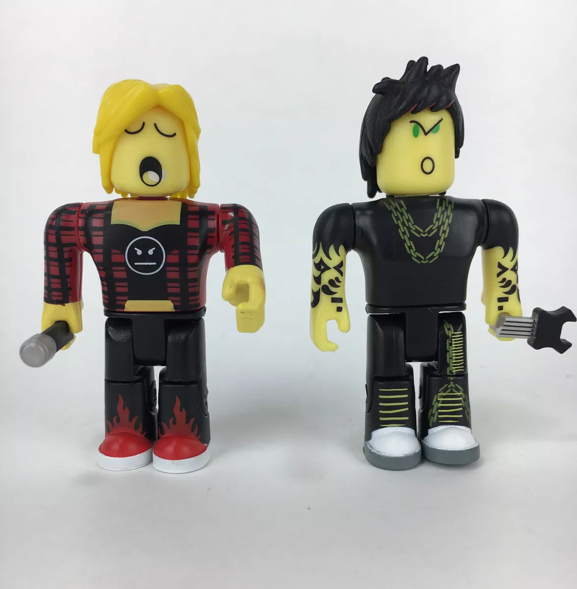 Roblox Punk Rock Figures Drum Sticks Guitar Lot of 3 Musicians Music Rock