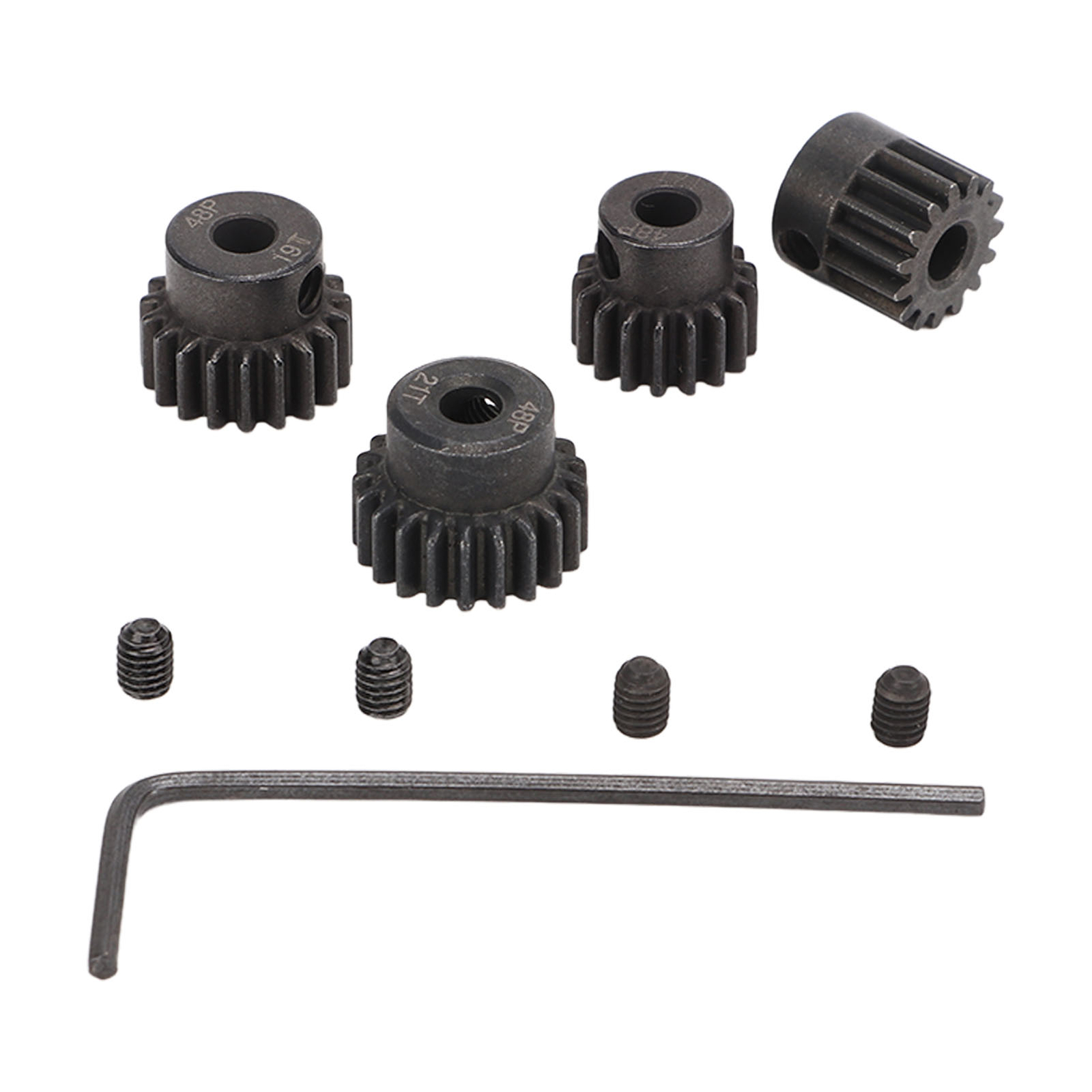 RC Motor Pinion Gear Set 48P 3.175mm 15T 17T 19T 21T RC Motor Gears Pinion GD