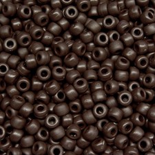 500 Matte Brown 9x6mm Pony Beads made in USA beading school church crafts
