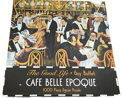 Vtg GUY BUFFET 1000 pc JIGSAW PUZZLE CAFE French Restaurant BELLE EPOQUE ~ NEW
