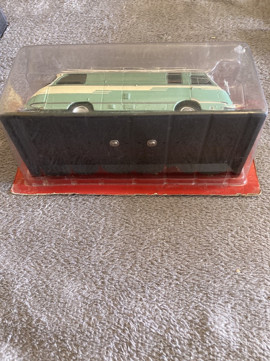 Camping-car Miniature Mikafa 1959 échelle 1/43 - Zamac, Couleur Vert/crème/blanc, Neuf