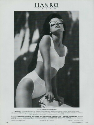 HANRO Lingerie Magazine Print Ad Advert sexy Bra Hosiery Underwear 1990