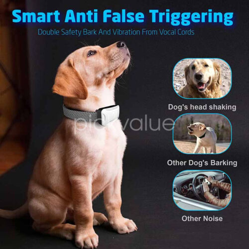 Anti Bark Dog Collar Auto Stop Barking Training Collar Obedience Rechargeable - Picture 6 of 13