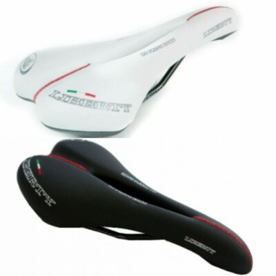 SELLA BICI MTB ANTIPROSTATA LIBERTY CON FORO BIANCA -corsa-fixed**