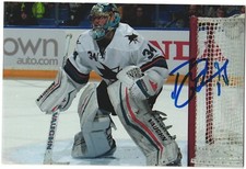 Troy Grosenick Autographed 4x6 Color Photo San Jose Sharks Goalie #34 White A