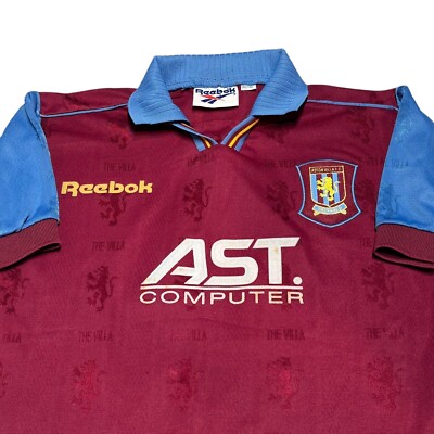 Aston Villa Reebok 1995/1996/1997 Home Football Shirt 30/32” Youth