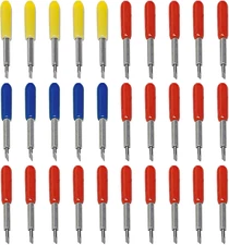 30 Pcs Knife Blades Replacement Accessories Covering 5 Fine-Point Blades, 5 Deep