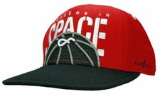 Flat Fitty Leaders In Space Snapback Cap Hat, Black / Red