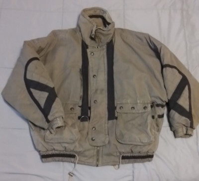 Vtg 90's Jacket In Crowd Canvas Mens XL Distressed Parka Coat