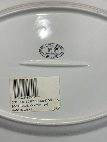 Vintage GEI “Merry Christmas” Oval Platter, Santa Riding In Sleigh & Reindeer - Picture 6 of 6