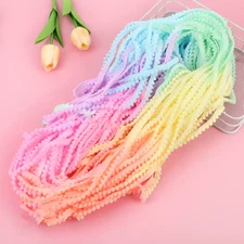 pastel color Baby Pom Pom Fringe, 3/8 inch wide (1/4-inch poms)