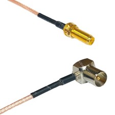 RG316 RP-SMA Female Long to DVB Pal Male Angle RF Cable Rapid-SHIP LOT