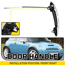 Front Right Side Exterior Door Handle For Mini Cooper 2005-2015 R52 R57 Chrome