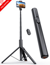 ANXRE 71" Phone Tripod with 1/4" Camera Mount, NT79 Extendable 71-inch, Black
