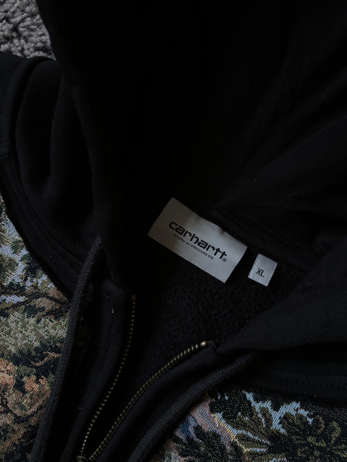 Carhartt WIP Reworked Black Hooded Chase Jacket image 5
