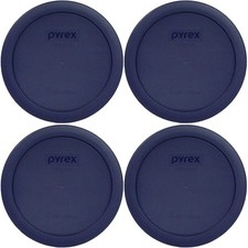 Pyrex 7201-PC 4 Cup Blue Food Storage Replacement Lid (4-Pack) - Made in USA
