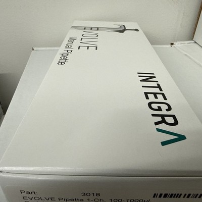 New Sealed Box - INTEGRA Biosciences EVOLVE Manual Pipette 3018 1-Ch, 100-1000uL
