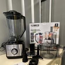 Tower 750W Multi-Function Food Processor with Blender Jug, Bowl & Blades