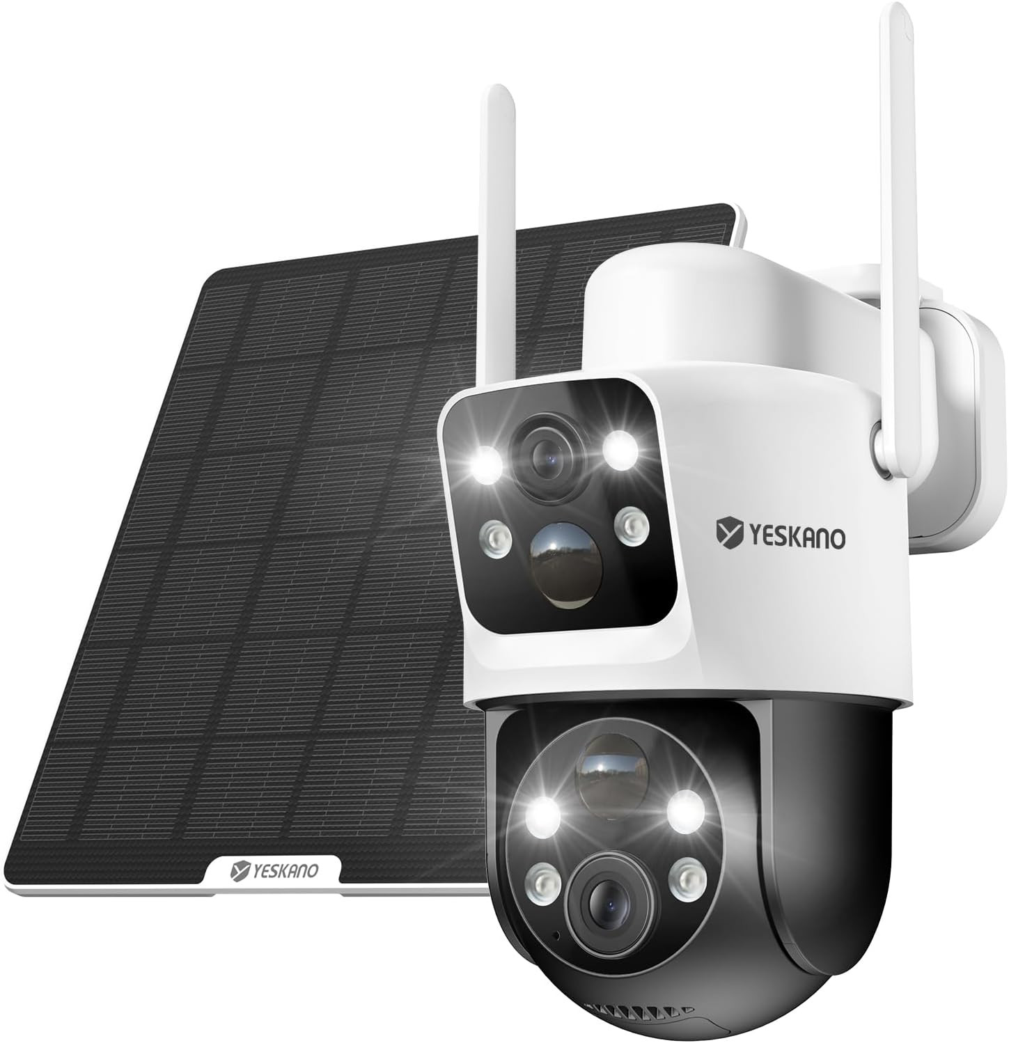 Telecamera Wi-Fi Esterno, 6MP Videocamera Sorveglianza Con Pannello Solare, PTZ 