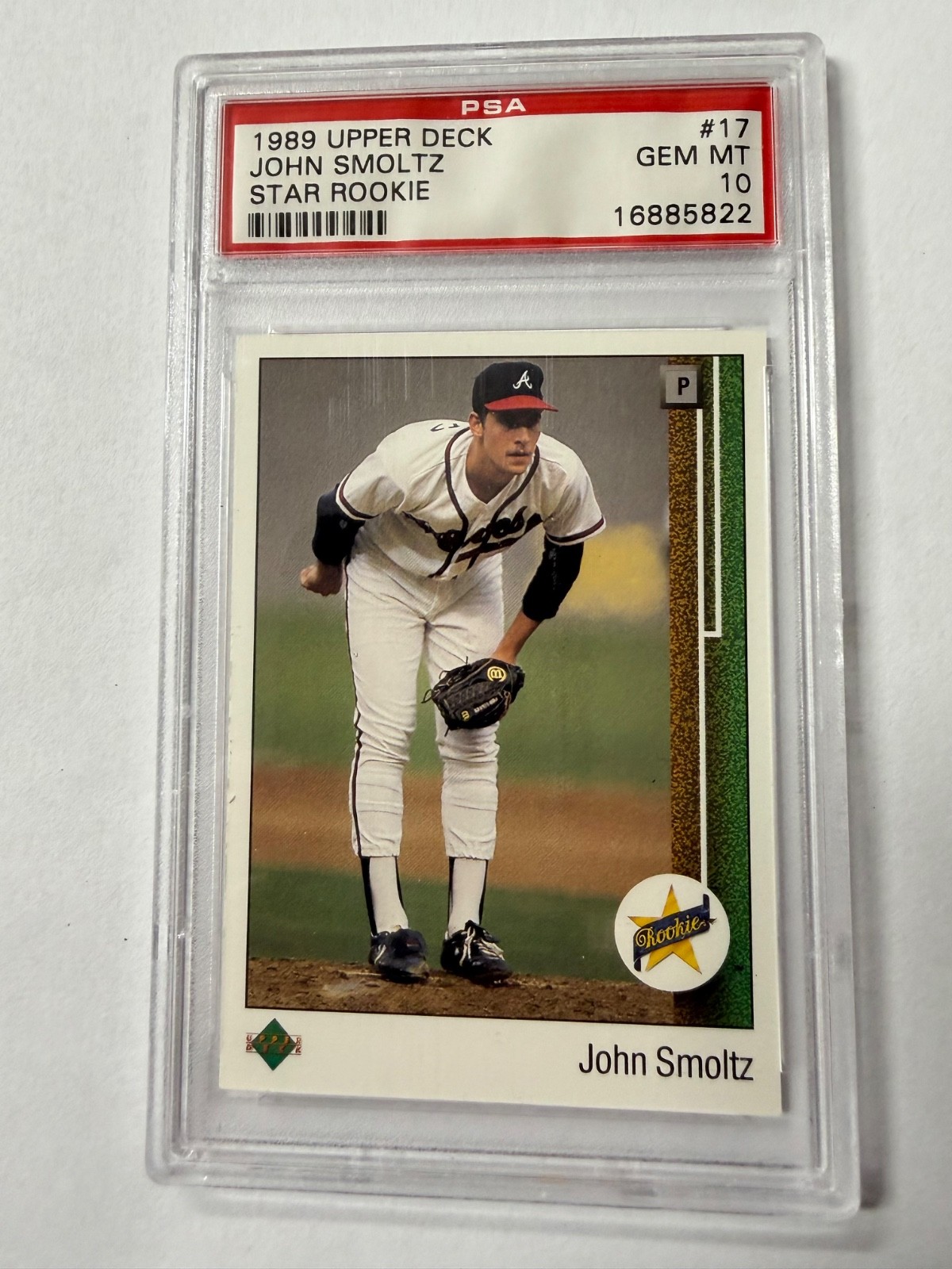PSA 10 GEM MINT 1989 John Smoltz Upper Deck Star Rookie #17 Atlanta Braves Card