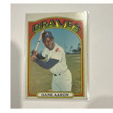 Topps 1972 Hank Aaron #299 Atlanta Braves Baseball Base Set Trading Card