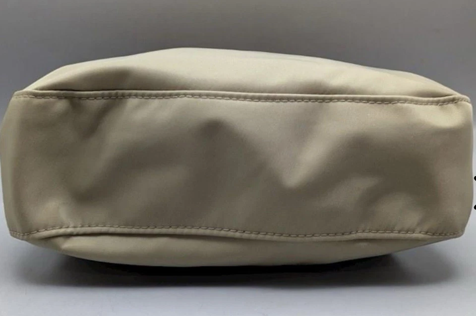 BOLSO DE MANO DOONEY BOURKE PEQUEÑO BOLSO DE MANO CON ASA DE CUERO VERDE OLIVA NAILON NUEVO Foto 4 de 4