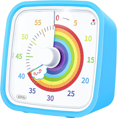 Visual Timer with Protective Case Rainbow Disk 60 Minute Countdown Timer