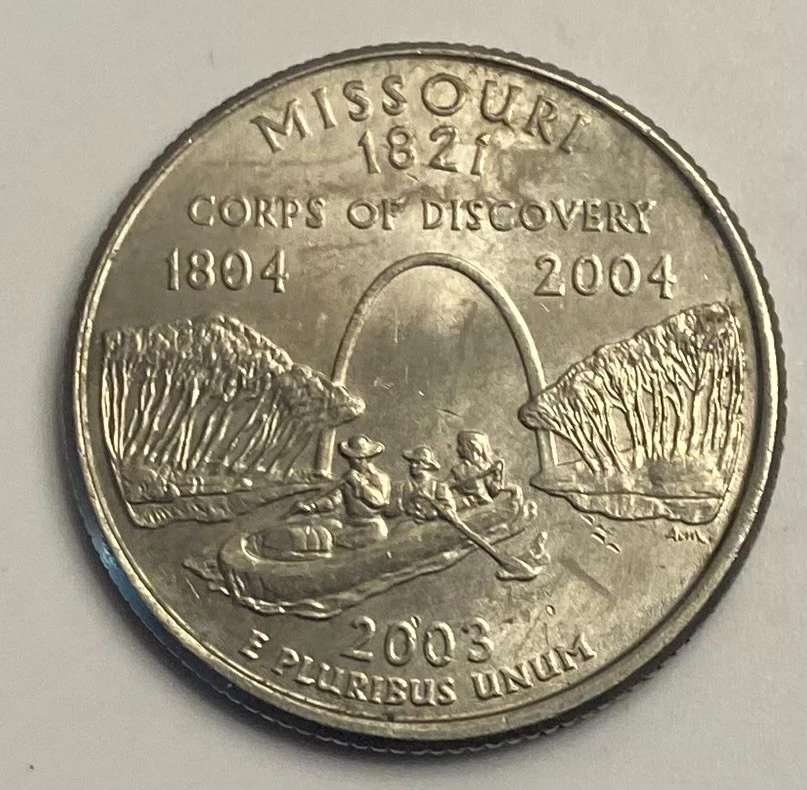 2003"P" Missouri State Quarter**Major Struck Through Errors**(Rare) - Image 2 of 2