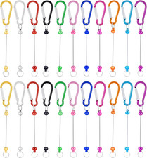 22 PCS Beadable Keychains Bars Bulk 11 Colors DIY Beaded Keychain Making Kit for