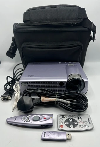 BenQ PB2220 XGA Projector Bag & Accessories Tested & Working