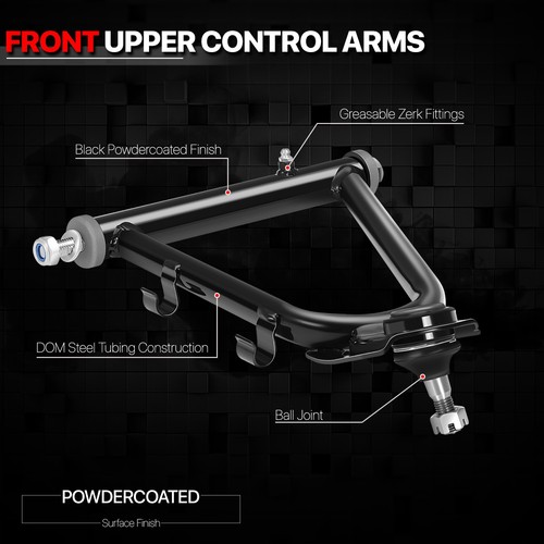 Fits 1991-2006 Yamaha Banshee 350 YFZ350 Black Pair Front Upper Control A-Arms - Picture 2 of 6