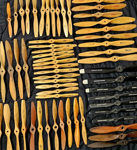 Lot(60) Vintage RC Airplane Propellers; top brands, custom, gamut of sizes!