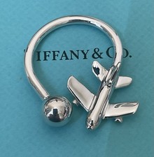 Tiffany  Co. Airplane Aviation Sterling Silver .925 KeyChain KeyRing KeyHolder