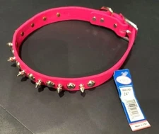 Omni Pet Nylon Studded Dog Collar Pink Sz 24"