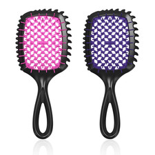 Detangler Brush   2 Pack Vented Hair Brush for Wet/Dry Hair   Easy, Pain-Free De