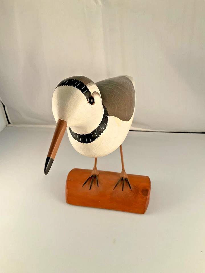 Señuelo vintage de pájaro playero Wildfowler estampado de madera Babilonia, Nueva York 1980 Foto 4 de 4