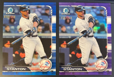 2 2019 Bowman Chrome #38 Giancarlo Stanton Parallels