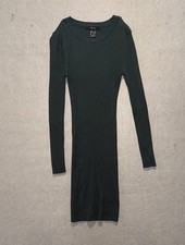 Forever 21 Green Long Sleeve knit bodycon Dress Medium