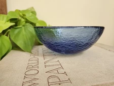 Fire And Light Recycled Glass Cobalt Blue Cereal Soup Bowl 6" x 2 1/4"