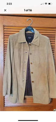Womens Coach Suede Jacket Sz Large.   preowned