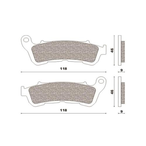 Plaquettes de frein scooter anti-sifflement pour Suzuki Burgman