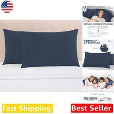 Queen Envelope Pillow Cases 2pc 1000 Thread Count Long Staple Cotton OEKO-TEX