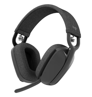 Logitech Zone Vibe 100 Bluetooth Over-Ear Headset Noise-Canceling Mic Black