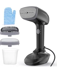 👚Powerful 1800W Handheld Garment Steamer W Detachable Tank & Safety Features