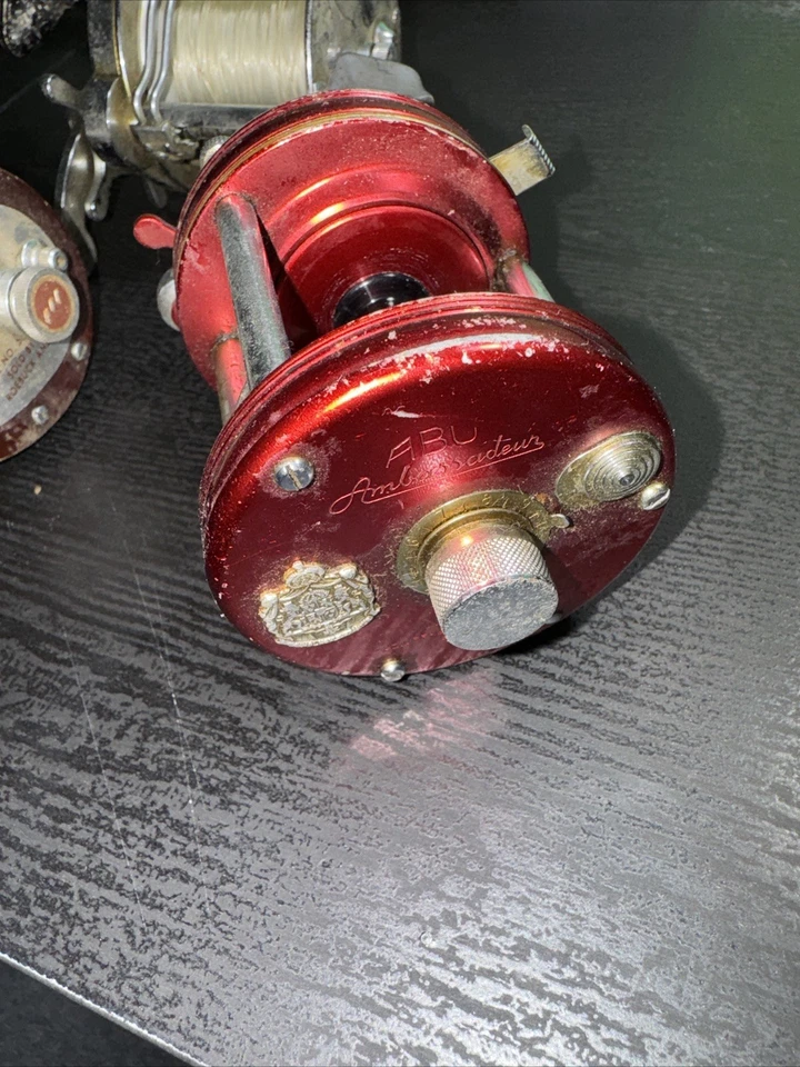 Vintage Fishing Reels LOT OF 3, Abu Ambassador 6000, Ted William,Pfueger Rocket - Image 2 of 4
