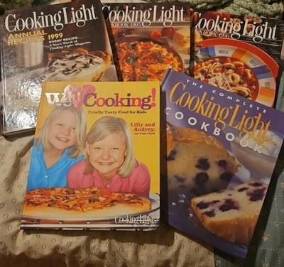 Lot of 5 Cooking Light~ Annual Recipe Cookbooks 1995, 1996 & 1999 & MORE Books